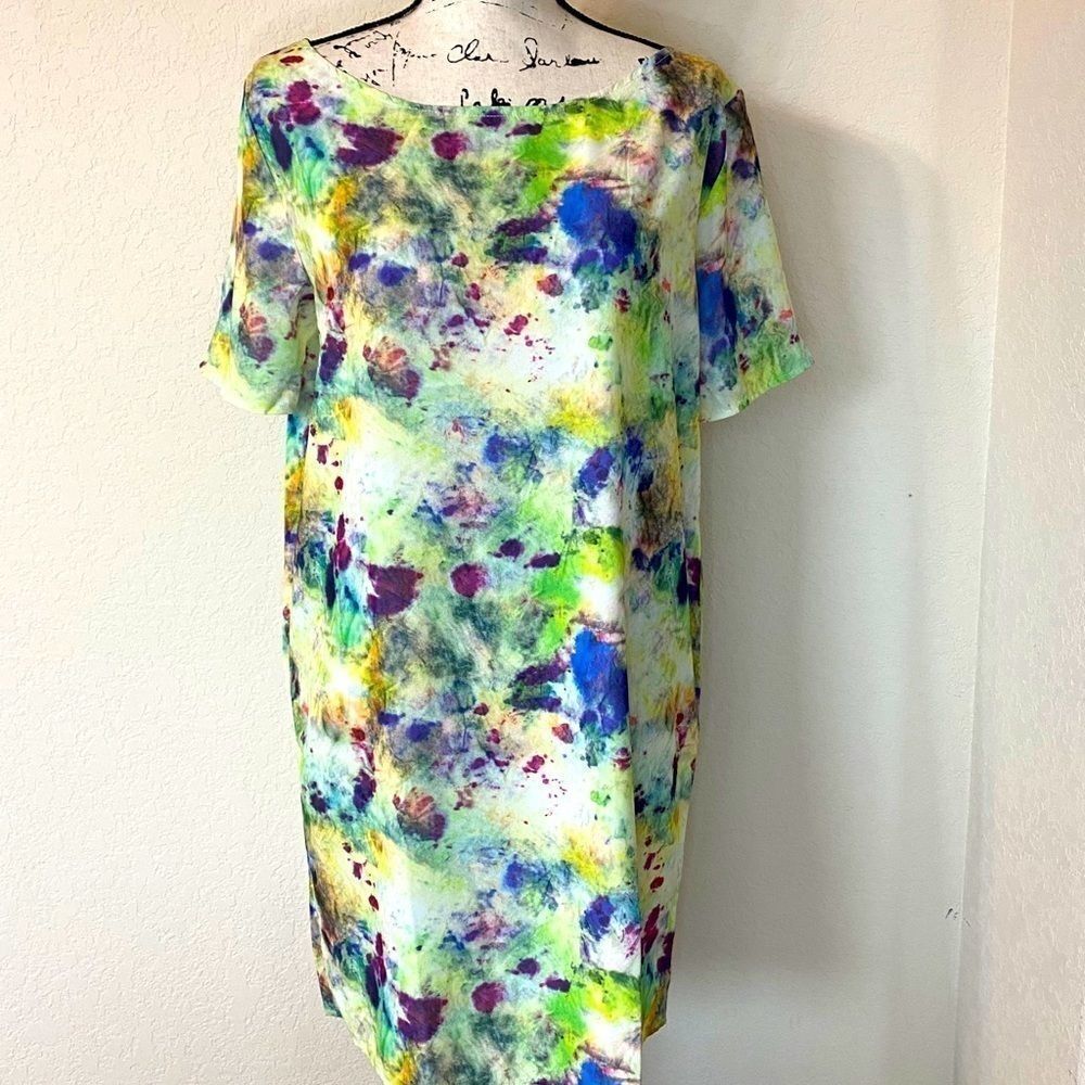 OH MY LOVE  Tie Dye Open Back T-shirt Dress